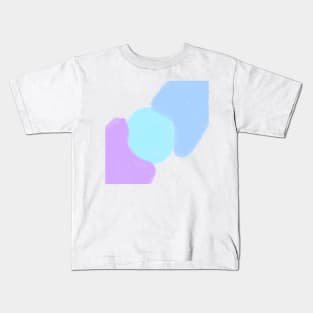 Blue purple watercolor art Kids T-Shirt